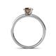 4 - Salana Classic Smoky Quartz and Diamond Engagement Ring 
