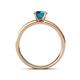 4 - Salana Classic London Blue Topaz and Diamond Engagement Ring 