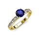 3 - Salana Classic Blue Sapphire and Diamond Engagement Ring 