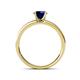 4 - Salana Classic Blue Sapphire and Diamond Engagement Ring 