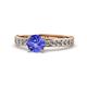 Salana Classic Tanzanite and Diamond Engagement Ring Tanzanite and Diamond Womens Engagement Ring ctw K Rose Gold