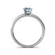 4 - Salana Classic Aquamarine and Diamond Engagement Ring 