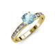 3 - Salana Classic Aquamarine and Diamond Engagement Ring 