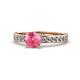 1 - Salana Classic Pink Tourmaline and Diamond Engagement Ring 