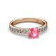 2 - Salana Classic Pink Tourmaline and Diamond Engagement Ring 