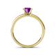 4 - Salana Classic Amethyst and Diamond Engagement Ring 