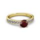 2 - Salana Classic Red Garnet and Diamond Engagement Ring 