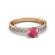 2 - Salana Classic Rhodolite Garnet and Diamond Engagement Ring 