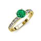 3 - Salana Classic Emerald and Diamond Engagement Ring 