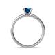 4 - Salana Classic Blue and White Diamond Engagement Ring 