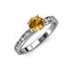 3 - Salana Classic Citrine and Diamond Engagement Ring 