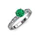 3 - Salana Classic Emerald and Diamond Engagement Ring 