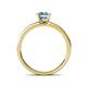 4 - Salana Classic Aquamarine and Diamond Engagement Ring 