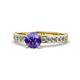 Salana Classic Iolite and Diamond Engagement Ring Iolite and Diamond Womens Engagement Ring ctw K Yellow Gold