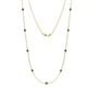 Adia (9 Stn/3.4mm) Blue Diamond on Cable Necklace 