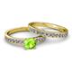 2 - Salana Classic Peridot and Diamond Bridal Set Ring 