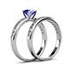 4 - Salana Classic Tanzanite and Diamond Bridal Set Ring 