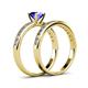 4 - Salana Classic Tanzanite and Diamond Bridal Set Ring 