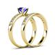 4 - Ronia Classic Tanzanite and Diamond Bridal Set Ring 
