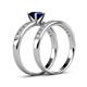 4 - Ronia Classic Blue Sapphire and Diamond Bridal Set Ring 