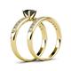 4 - Ronia Classic Black and White Diamond Bridal Set Ring 