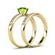 4 - Ronia Classic Peridot and Diamond Bridal Set Ring 