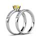 4 - Ronia Classic Yellow Sapphire and Diamond Bridal Set Ring 
