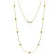 Adia (9 Stn/4mm) Yellow Diamond on Cable Necklace 