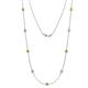 Adia (9 Stn/4mm) Yellow and White Diamond on Cable Necklace 