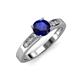3 - Merlyn Classic Blue Sapphire and Diamond Engagement Ring 