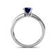 4 - Merlyn Classic Blue Sapphire and Diamond Engagement Ring 