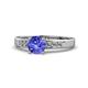 1 - Merlyn Classic Tanzanite and Diamond Engagement Ring 