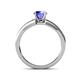 4 - Merlyn Classic Tanzanite and Diamond Engagement Ring 