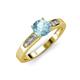 3 - Merlyn Classic Aquamarine and Diamond Engagement Ring 
