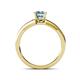4 - Merlyn Classic Aquamarine and Diamond Engagement Ring 