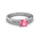 2 - Merlyn Classic Pink Tourmaline and Diamond Engagement Ring 