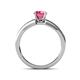 4 - Merlyn Classic Pink Tourmaline and Diamond Engagement Ring 