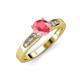 3 - Merlyn Classic Pink Tourmaline and Diamond Engagement Ring 