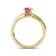4 - Merlyn Classic Pink Tourmaline and Diamond Engagement Ring 