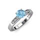 3 - Merlyn Classic Blue Topaz and Diamond Engagement Ring 