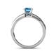 4 - Merlyn Classic Blue Topaz and Diamond Engagement Ring 