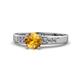 1 - Merlyn Classic Citrine and Diamond Engagement Ring 