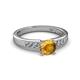 2 - Merlyn Classic Citrine and Diamond Engagement Ring 
