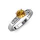 3 - Merlyn Classic Citrine and Diamond Engagement Ring 