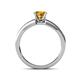 4 - Merlyn Classic Citrine and Diamond Engagement Ring 