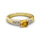 2 - Merlyn Classic Citrine and Diamond Engagement Ring 
