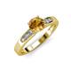 3 - Merlyn Classic Citrine and Diamond Engagement Ring 