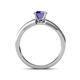 4 - Merlyn Classic Iolite and Diamond Engagement Ring 