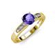 3 - Merlyn Classic Iolite and Diamond Engagement Ring 