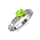 3 - Merlyn Classic Peridot and Diamond Engagement Ring 